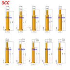 5-100X SMD PCB Pogo Pin Connector Pogopin Battery Spring Loaded Contact Needle H 2 3 4 5 6 7 8.5 9 10 12 13 14 16 MM Test Probe