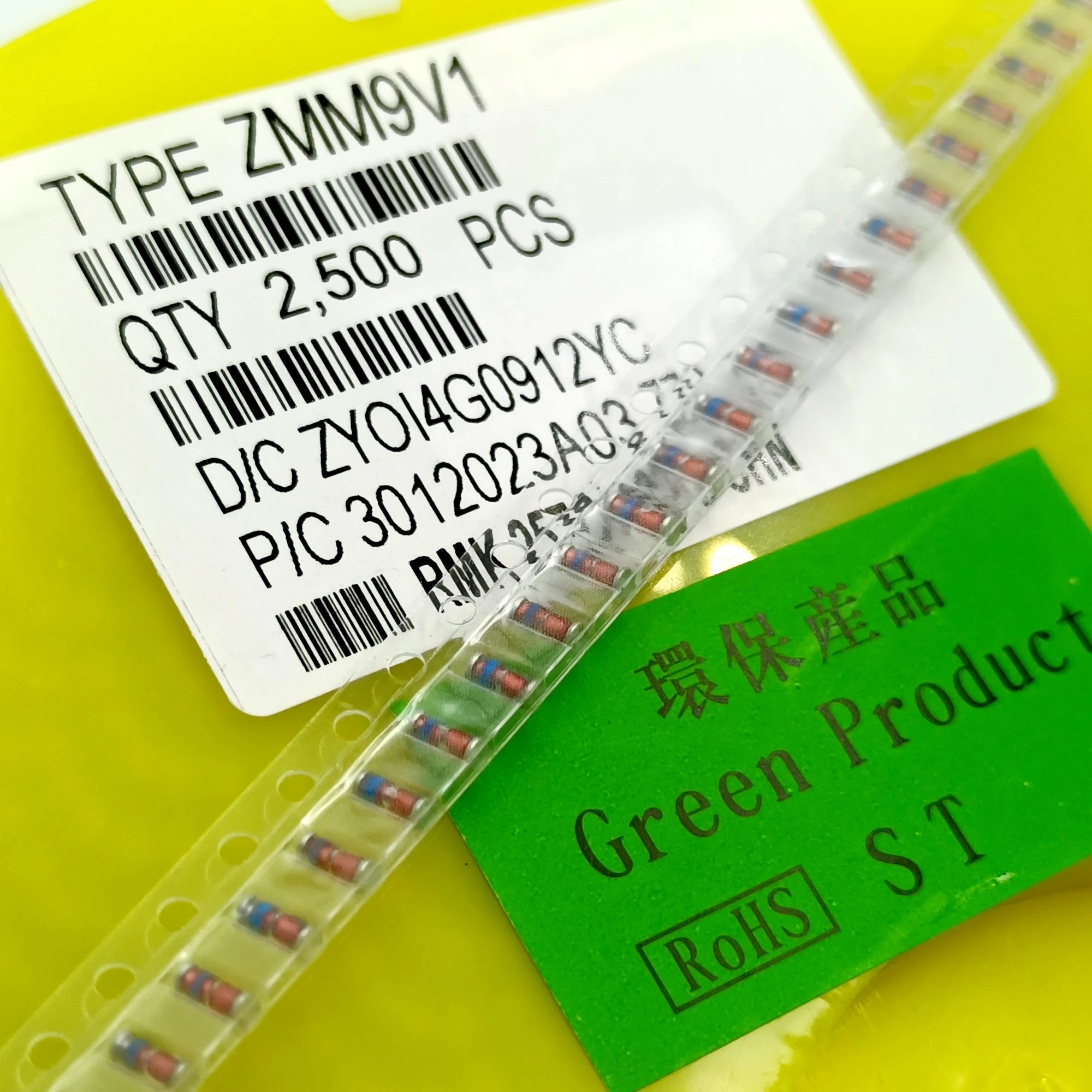 Zener Diode 0.5W 1/2W Glass Tube Voltage Regulator Diode LL34 ZMM3V3 4V7 5V1 6V2 6V8 7V5 8V2 9V1 10V 12V 15V 18V 24V 27V 33V 47V