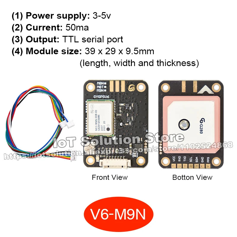 NEO-6M M8N M9N M8T F10N NEO 6M M8N Galileo BDS GPS GNSS Module with Active Antenna GY-GPSV3 GPS6MV2 GYGPSV6 NEOM8N NEOM9N NEOM8T