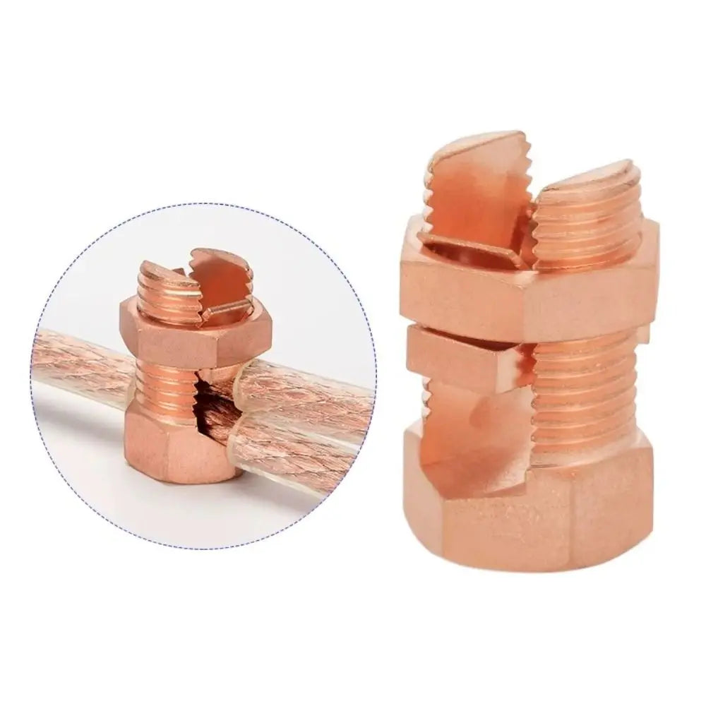 Electrical Equipment TJ Series Split Bolt Connector Sturdy Durable Copper Split Bolt Screw Terminal