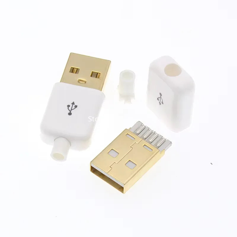 10Pcs USB Connectors Type B/Micro/Mini/USB2.0 Male Female Assembly Adapter DIY Soldering Repair Data Charging Plug Socket