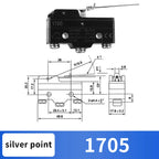 10Pcs 1NO + 1NC Hinge Roller Lever Micro Action Switches