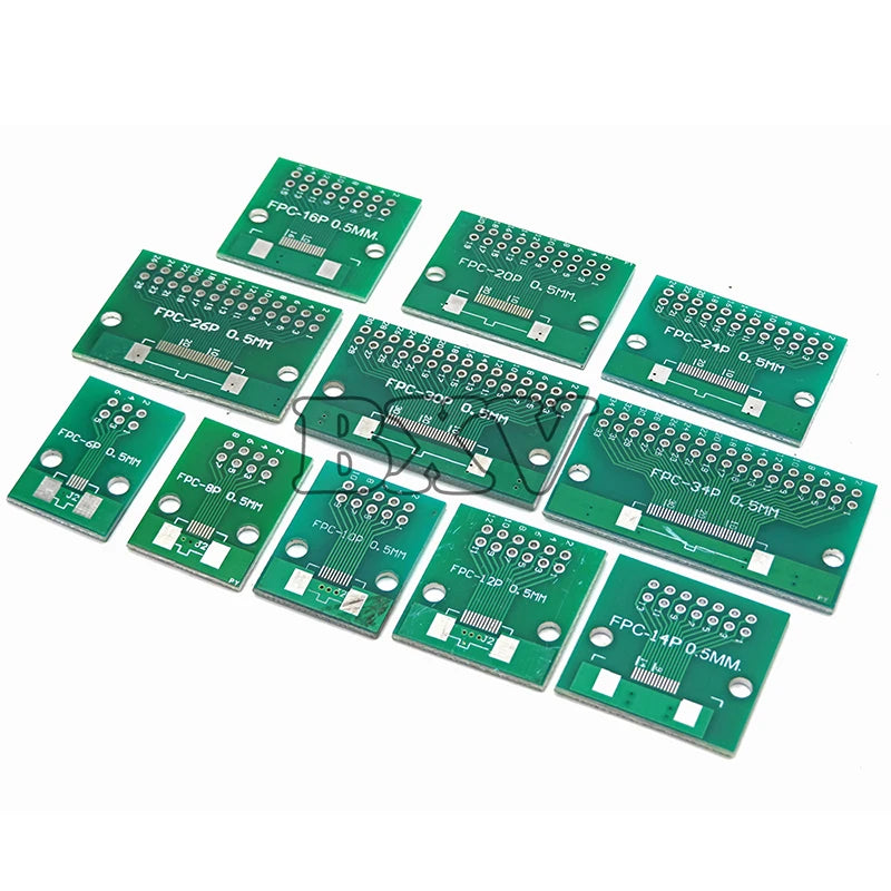 Ibuw 0.5mm 1mm Pitch FPC FFC PCB Board 6 8 10 12 20 40 50 Pin To DIP 2.54mm Connector  Double Side Adapter Socket Plate DIY KIT