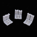10Pcs LED Strip Connector 8MM 10MM 2Pin 3Pin 4Pin 3528 5050 RGB Single Color Solderless PCB Board Wire Free Welding Connectors