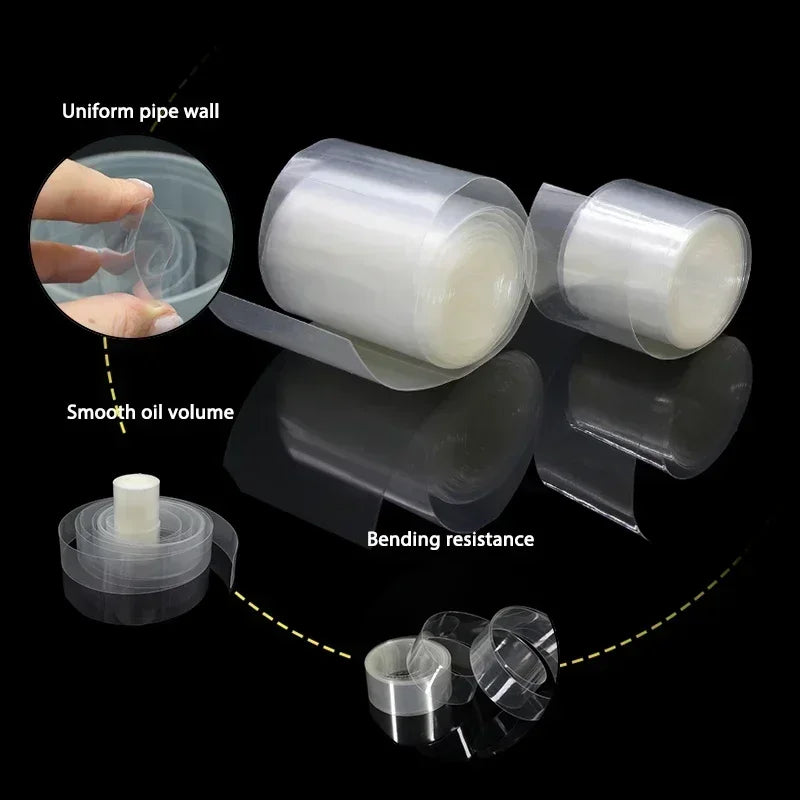3/5M Transparent/Blue 7mm~150mm PVC Heat Shrink Tube 18650 Lithium Battery Pack Insulated Film Wrap Case Protector Cable Sleeve
