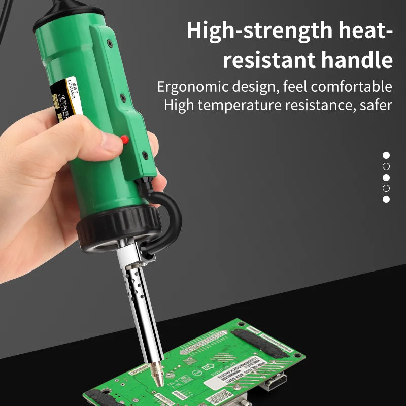 LUXIANZI 220V 50Hz Electric Suction Gun Vacuum Solder Sucker Tin Soldering Iron Desolder Pump Repair Welding Tools with Nozzle