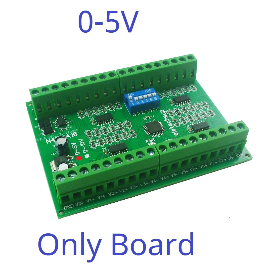 Modbus 16CH Differential Voltage Collector 0-5V 0-10V RS485 Analog Input Module for LI-ON LI-PO NIMH Lifepo4 Battery Measurement