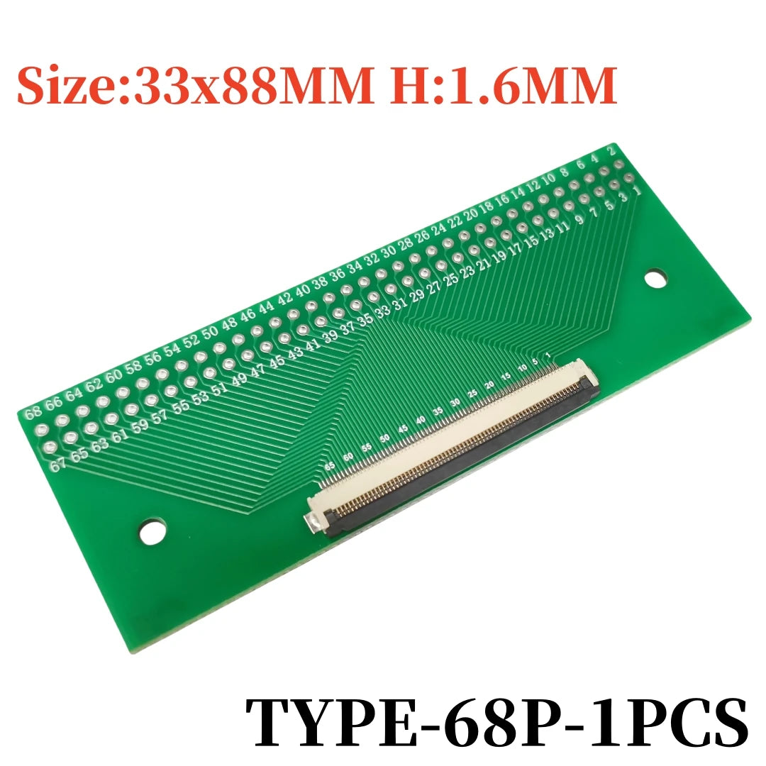 FFC/FPC 0.5MM Adapter Board 4P/6P/8P/10P/12P/14P/15P/16P/18P/20P/22P/24P/26P/30P/32P/34P/36P/40P/42P/45P/50P/60P/64P/68P/80P/96P