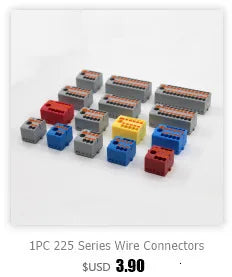 Mini Wire Electrical Connector Boxed 222 LED Strip Lighting Quick Connectors Universal Compact Conductor Push-in Terminal Blocks