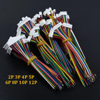 10Pcs SH1.0 MX1.25 ZH1.5 PH2.0 XH2.54mm Head Wire Cable Connector Pitch 1.0/1.25/1.5/2.0/2.54mm 2/3/4/5/6/8-12Pin Female Plug