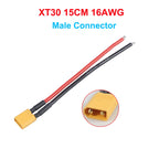 XT30 Connector Adapter Male/Female Plug 15CM 16AWG Silicone Wire Cable for RC FPV Quadcopter Racing Drone Parts