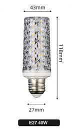 LED corn light bulbs E27 E14 30W 40W AC 220V 240V 5730 SMD LED crystal lamp 360 Beam Angle Replace Halogen Chandelier light