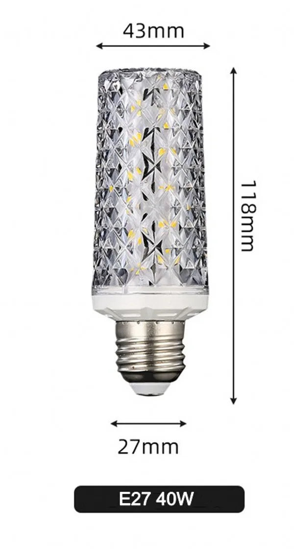 LED corn light bulbs E27 E14 30W 40W AC 220V 240V 5730 SMD LED crystal lamp 360 Beam Angle Replace Halogen Chandelier light