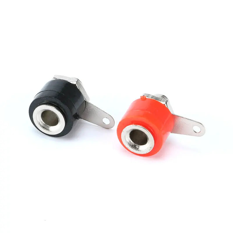 10pcs/lot 4mm Banana Socket Female Jack 4mm Banana Binding Post for Banana Plug Terminal Connector Black Red DIY Adapter