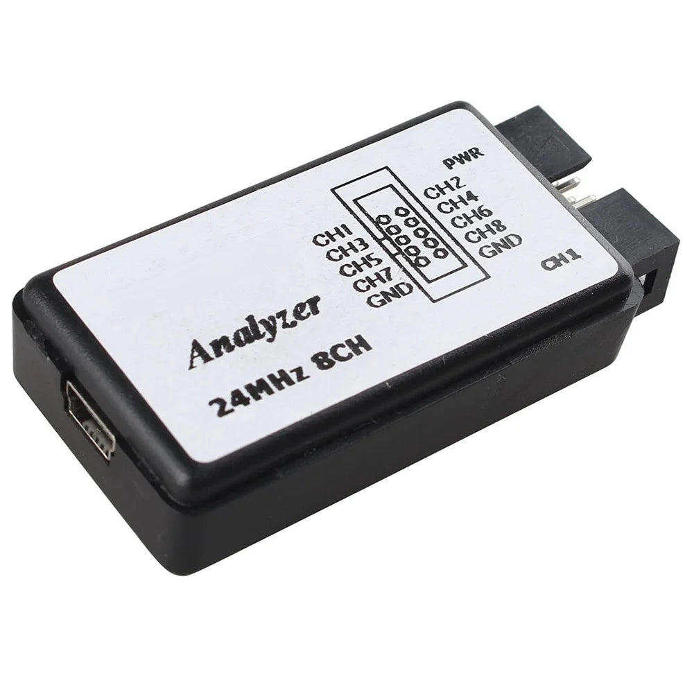For Logic Analyzer USB Interface 24MHz Sampling Rate 8 Digital Channels for Embedded Debugging UART I2C Analysis