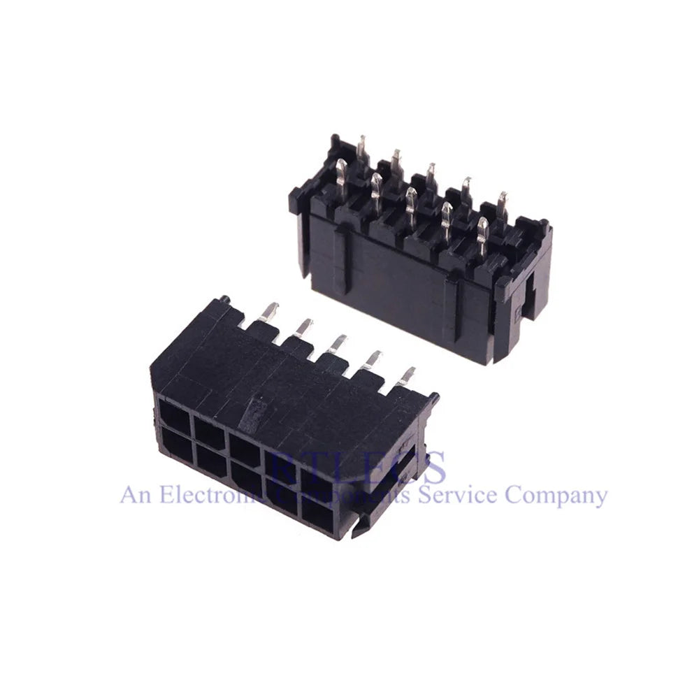 10-500 Pcs PCB Male Header Pin Vertical Through Hole 2 4 6 8 10 12 14 16 18 20 24 Circuits Molex 43045 Micro-Fit 3.0 mm Dual Row