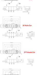 1/5Set 2A DC Magnetic Pogo Pin Connector 2Pin 3Pin 4 5 6 7 8 9 Pin Pogopin Male Female Spacing 2.5/2.80mm Spring Loaded Socket