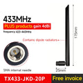 10pcs/lot Wifi Antenna 433MHz 490M SMA-J 4.0dBi High Gain TX433-JKD-20P Omidirectional Straight Rubber Antenna