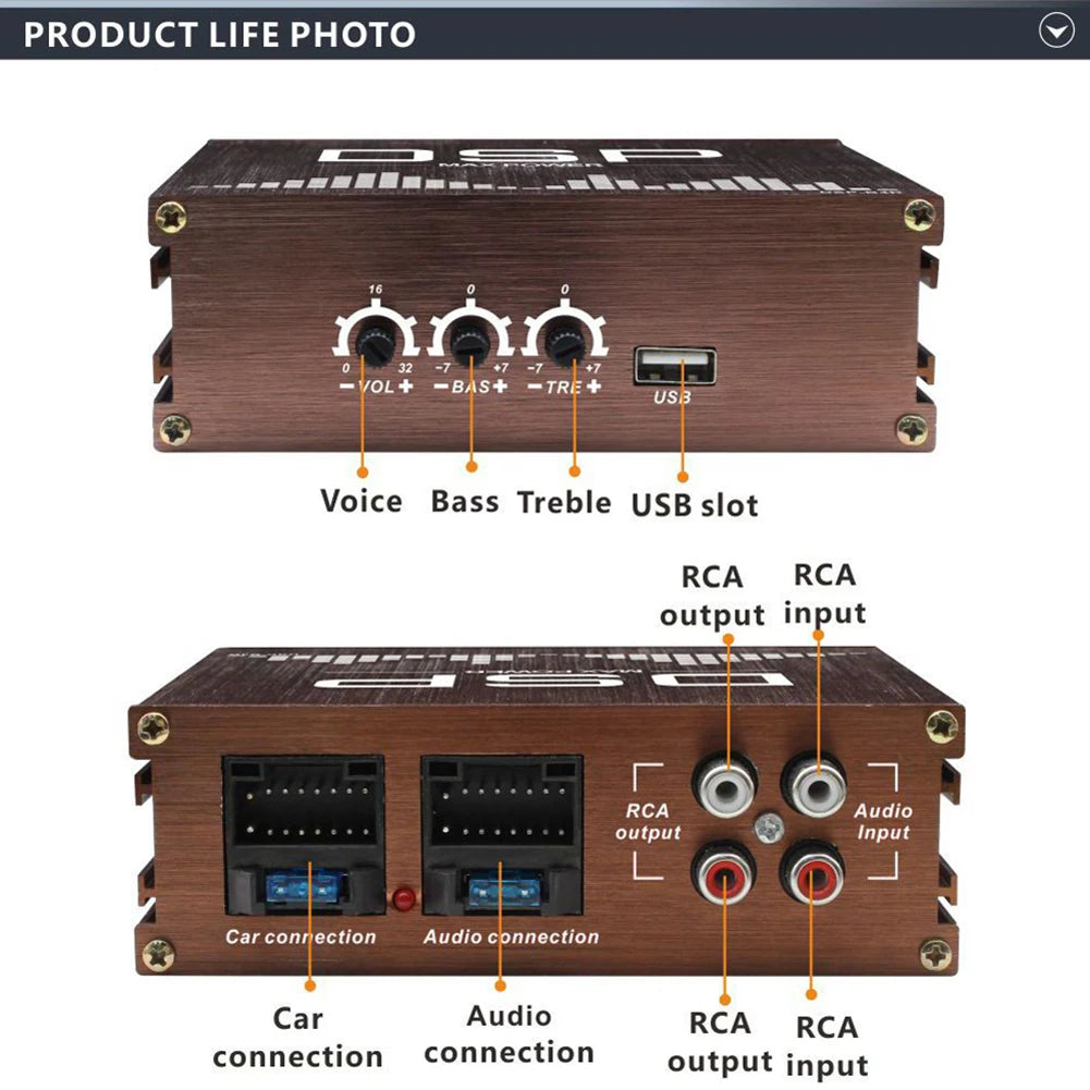 4x50W DSP Car Power Amplifier Support APP Control Audio Digital Sound Processor Car DSP Amplifier Car Accessories