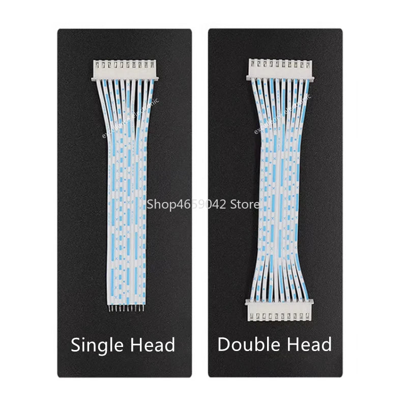 5Pcs XH2.54mm Pitch Connector Cable 2-12P Single/Double Head 24AWG 2468 Blue White Wire 10/20/30cm
