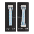 5Pcs XH2.54mm Pitch Connector Cable 2-12P Single/Double Head 24AWG 2468 Blue White Wire 10/20/30cm