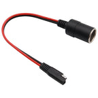 14AWG 30CM Extension Cable 12V 24V Female Cigarette Lighter Socket to Sae with Sae 2 Pin Quick Release Disconnect Connector Plug