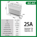 LCTC Solid State Relay DIN Installation DC-AC AC-AC DC-DC Single-Phase Relay With Radiator 10a15a25a40a SSR