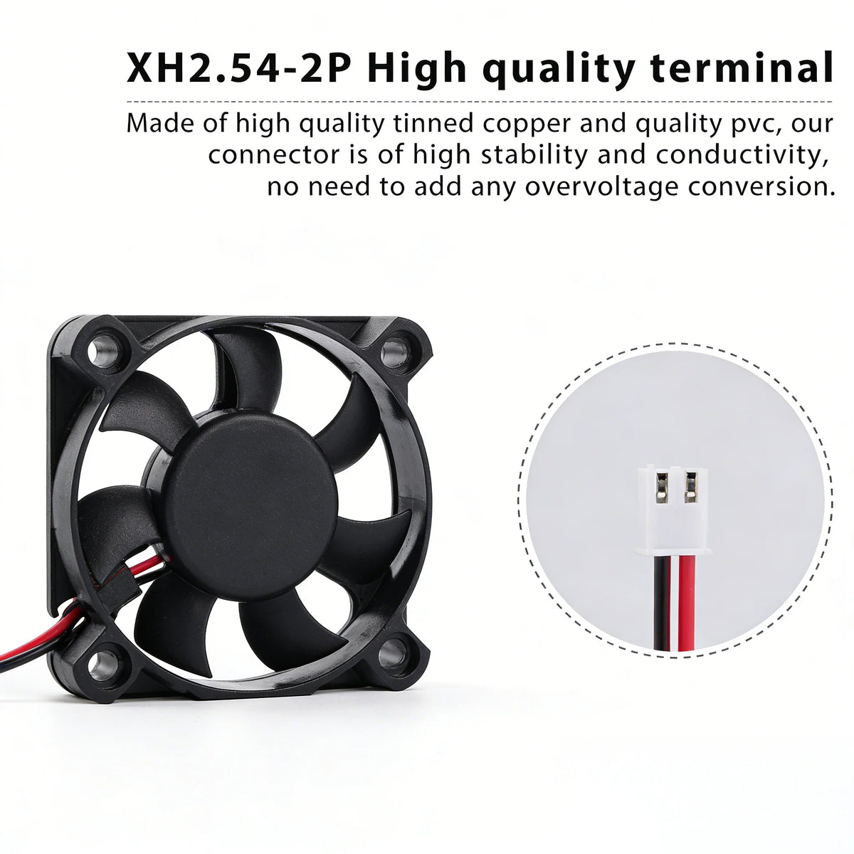 3010 4010 5010 3D Printer Cooling Fan, 12V 24V 5V 2Pin Low Noise, for Ender 3-Style J-Head Heatsink