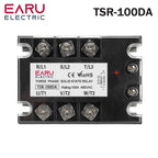 EARU Three Phase DC Control AC Solid State Relay Module SSR 10A 25A 40A 60A 80A 100A 150A 200A 5-32VDC to 24-480VAC Heat Sink