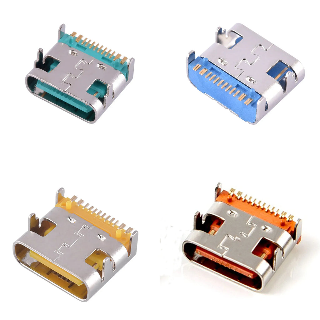 1-10PCS 16 Pin SMT Socket Connector Micro USB Type C 3.1 Female Placement SMD DIP For PCB Design DIY High Current Charging