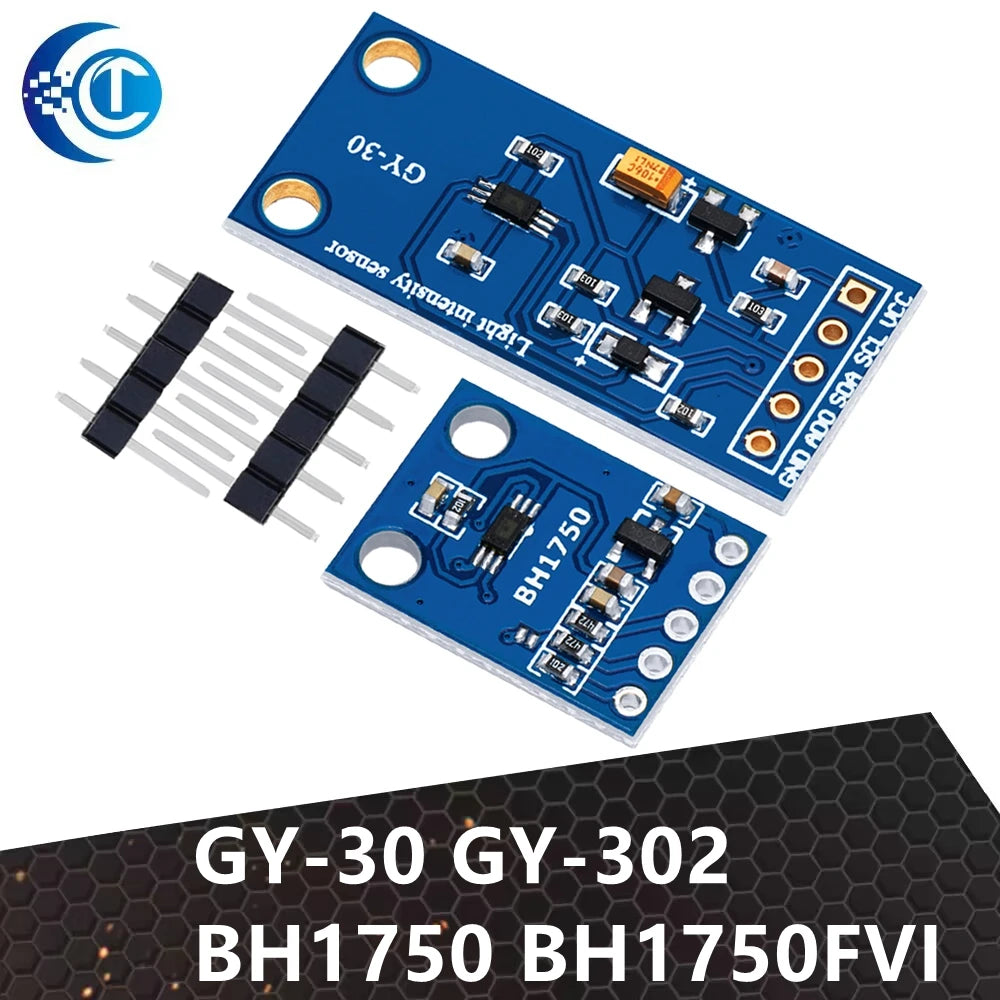 GY - 30 / GY - 302 BH1750 BH1750FVI Light Intensity Illumination Module: 3V - 5V Compatibility for Arduino Projects
