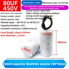 CBB60 Capacitor 450V AC Motor Run Capacitors 3/4/5/6/8/10/12/14/15/16/18/20/30/35/40/50/60/70UF for Washing Machine, Water Pump