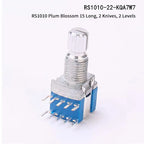 2 Piece RS1010 Band Rotary Switch 1 Pole 2 3 4 5 6 Position 2 Pole 2 3 4 Option for Lab Prototyping and Audio Control