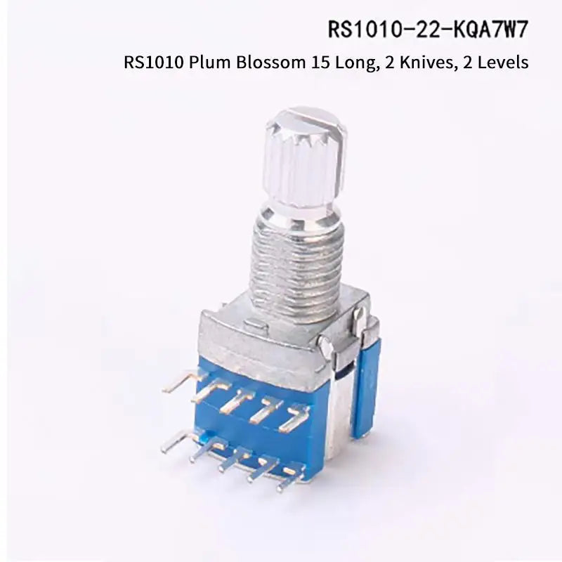 2 Piece RS1010 Band Rotary Switch 1 Pole 2 3 4 5 6 Position 2 Pole 2 3 4 Option for Lab Prototyping and Audio Control