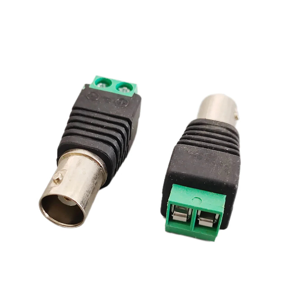 2/5/10PC DC 12V Male Female RCA BNC Connectors 5.5*2.1/2.5mm Welding-Free Power DC Plug Adapter Jack Socket For LED CCTV Camera