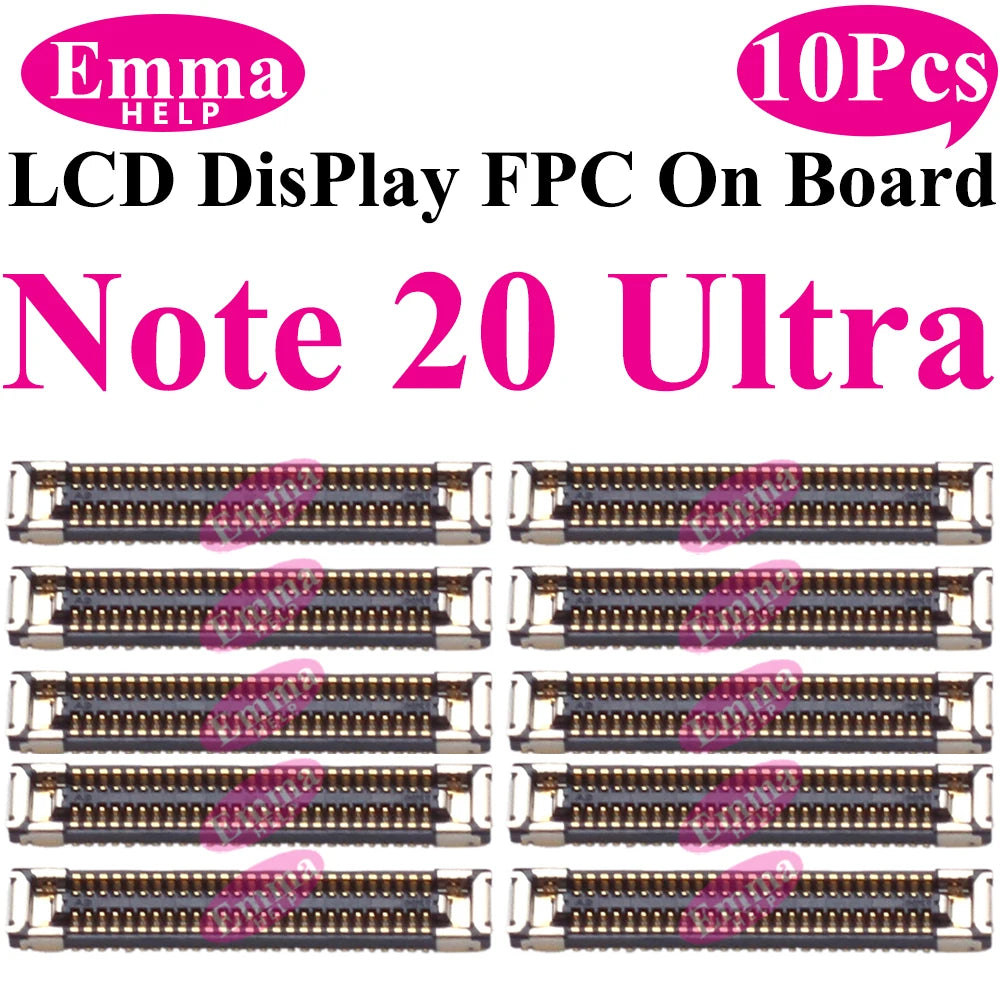 10Pcs Display Connector On Board for Samsung S24 Plus S23 Ultra S22 S21 S20 FE Note 20 S10 LiteLCD Screen FPC On Mainboard Plug