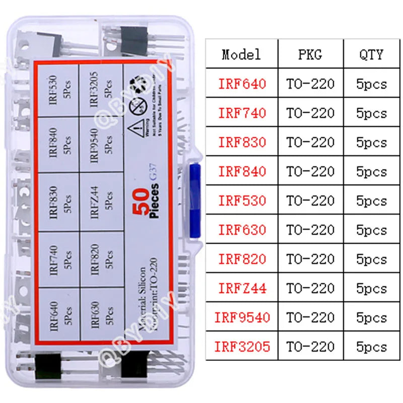 DIP SMD Mosfet Triode Thyristor PNP NPN Voltage Regulator Chip Transistor Assortment Kit SOT-23 TO-92 TO-126 TO-220 DIY Mix Set