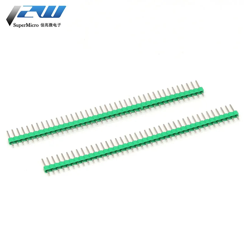 10PCS 1X40Pin Breakable Pin Header 2.54mm Single Row Male Header Connector PCB Pin Strip for Arduino Yellow/Green/White/Black