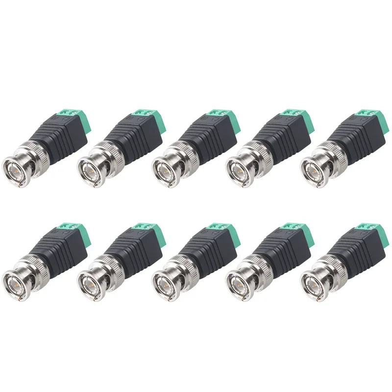 4/10Pcs BNC Male Female Q9 Plug Socket Adapter Connector with Screw Terminal for Audio Video CCTV Surveillance Camera
