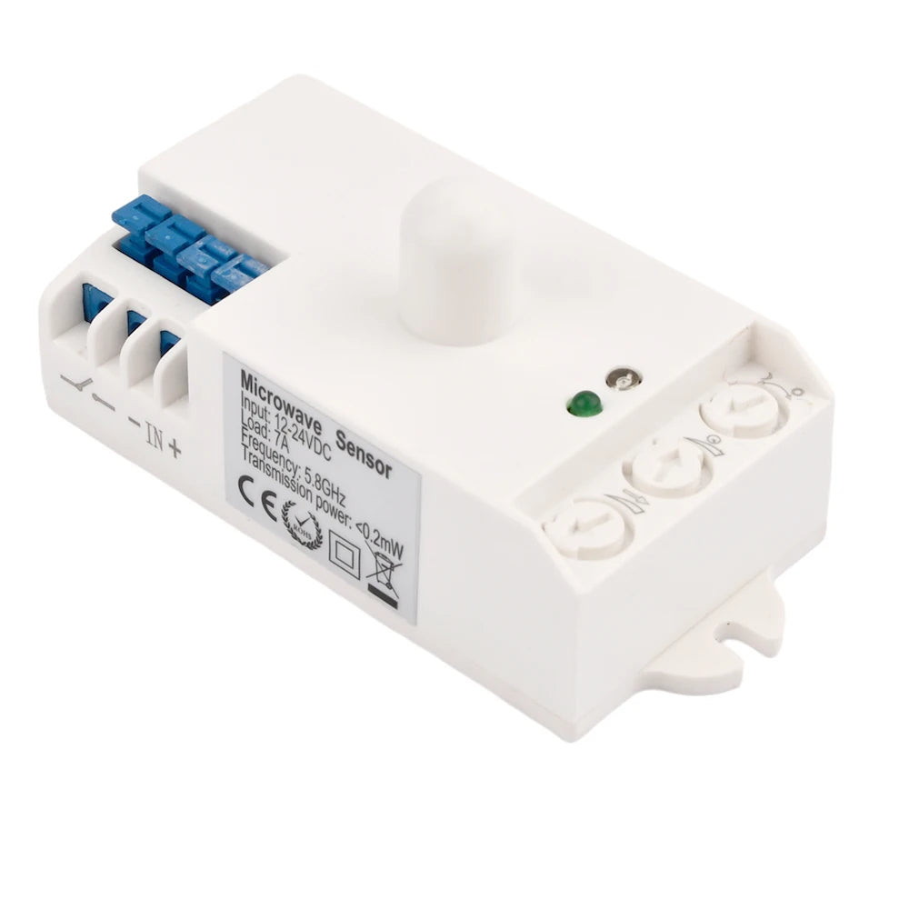 Microwave Radar Sensor Light Switch Body Motion SK-807K-DC DC 12V-24V 5.8GHz With Shell