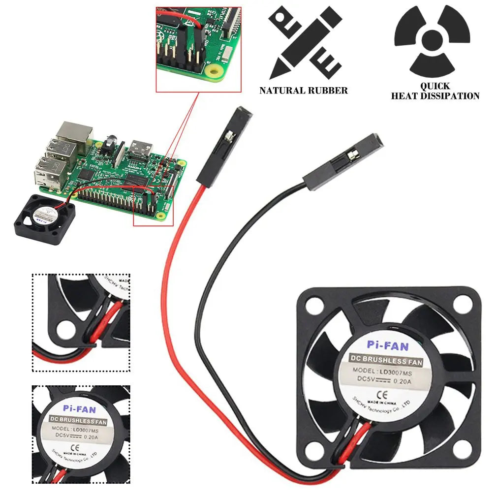 CPU Cooling Fan For Raspberry Pi 4B/3B+/3B/2B/B+DC 5V/3.3V Brushless CPU Fan Cooler with Screws Adjustable Dropshipping