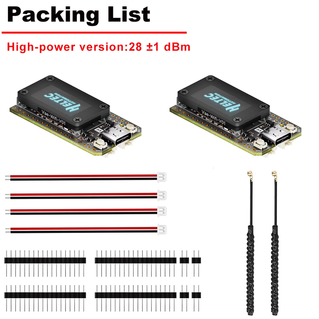 2PCS Heltec V4 LoRa32 ESP32-S3 SX1262 LoRaWAN 868MHz Development Board With 0.96 Inch OLED WiFi & BLE Mesh Network for IoT