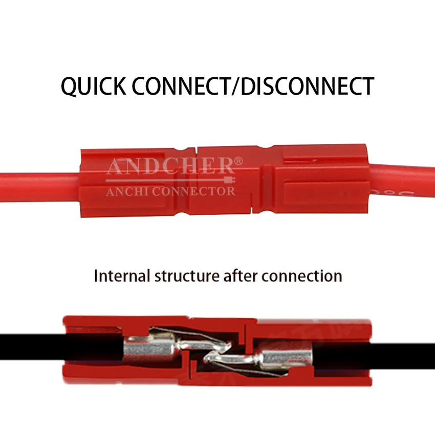 5 Pair Red Black 15A/30A/45A 600V Power Connector Terminals For Powerpole Connector Modular Power Connector Kit
