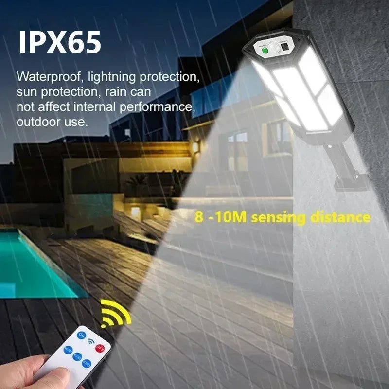Newest Powerful Solar Lights Outdoor Solar Lamp Of Motion Sensor 4 Mode Waterproof IP65 Solar Garden Light Street Yard Lantern