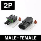 5/20Sets 2.5mm 1/2/3/4/6Pin Waterproof Electrical Connector Male Female Plug Delphi Injector Socket 12010975 For GM Motorcycle
