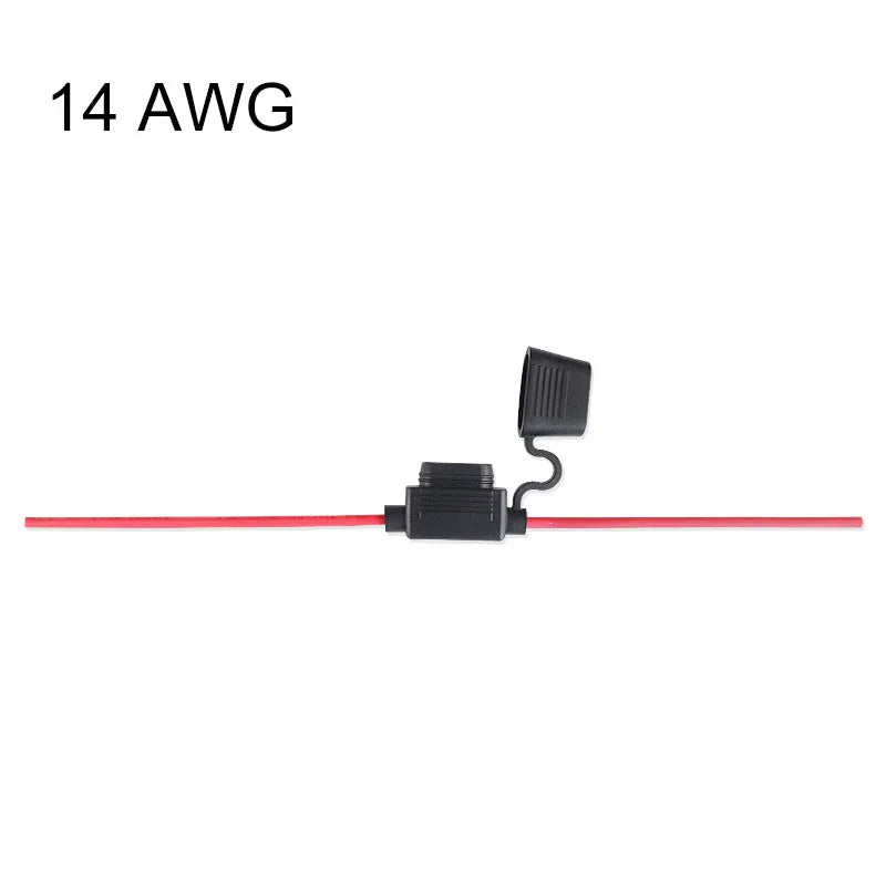 Waterproof Mini Small Medium Auto Fuse Holder 16/14/12/10AWG Car Blade Fuse wire cable 10A 20A 30A 50A fuse Power Socket