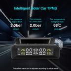 E-ACE K07 TPMS Solar Sensor Intelligence Wireless Tire Pressure Monitoring System Temperature Warning With 4 Sensors