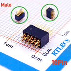 2 5 20 Pcs Spring Loaded 1.27 MM Pitch Pogo Pin Connector 2 5 6 8 10 Position Male Pad PCB Header Single Row Through Holes Probe