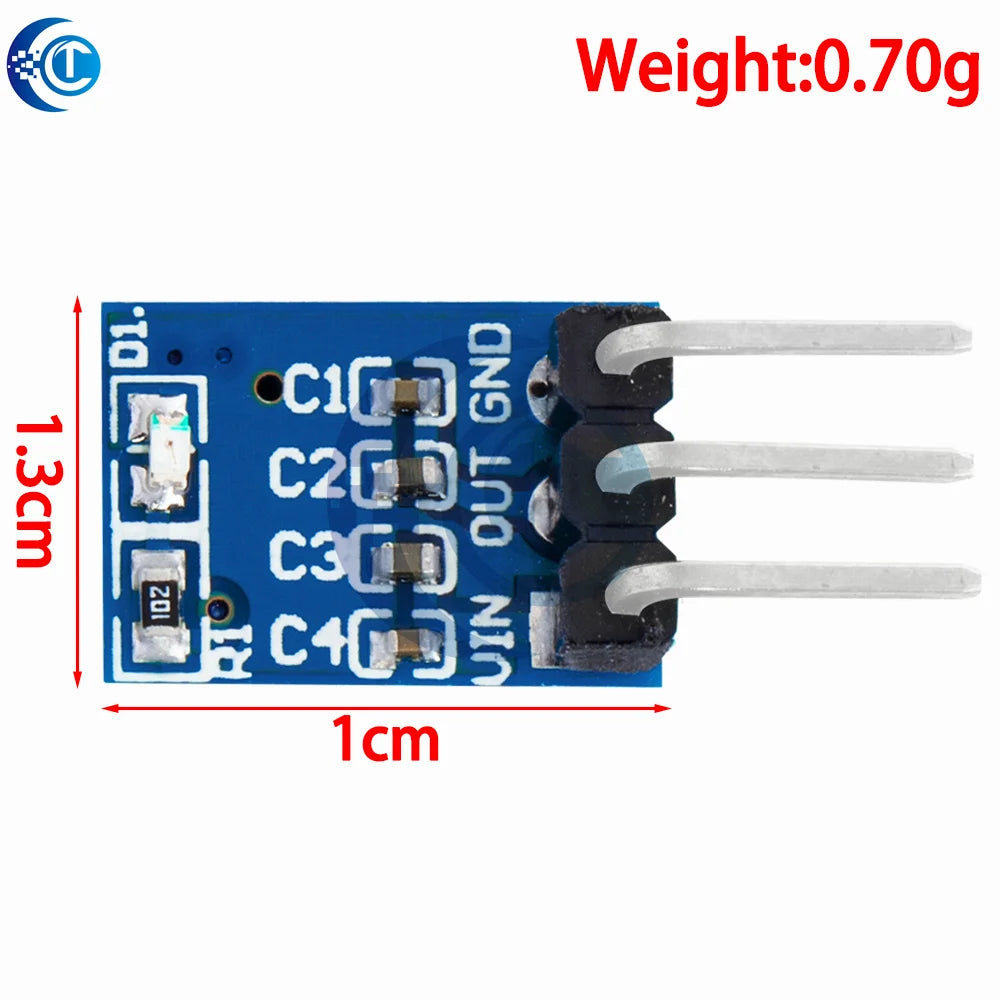 1PCS/5PCS High-Quality AMS1117-3.3 LDO Module: 5V to 3.3V DC-DC Step-Down (800mA Buck Regulator)