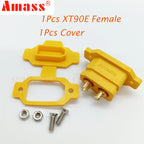 Original Amass XT90E-F Battery Connector XT90E Female Plug Gold-plated XT90 Mountable Connector Plug  Yellow Socket